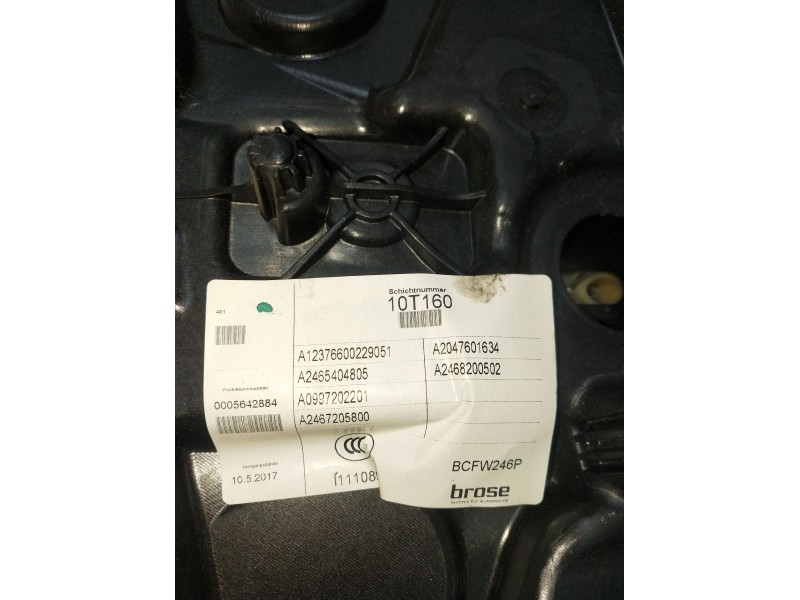 Recambio de elevalunas delantero derecho para mercedes-benz clase b sports tourer (w246, w242) b 180 cdi / d (246.212) referenci