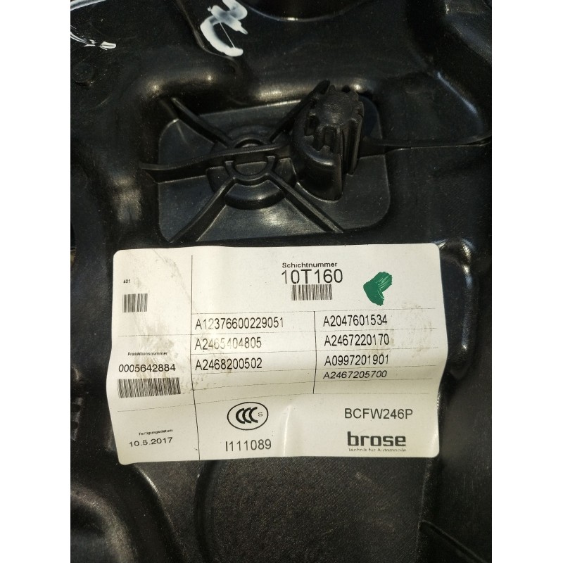 Recambio de elevalunas delantero izquierdo para mercedes-benz clase b sports tourer (w246, w242) b 180 cdi / d (246.212) referen