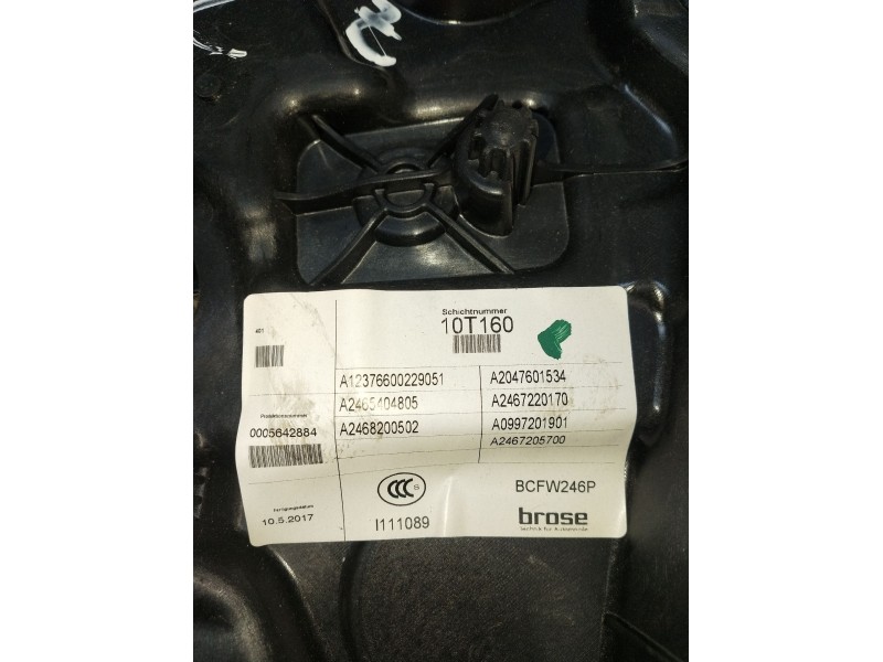 Recambio de elevalunas delantero izquierdo para mercedes-benz clase b sports tourer (w246, w242) b 180 cdi / d (246.212) referen