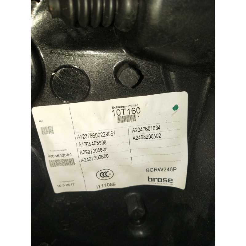 Recambio de elevalunas trasero derecho para mercedes-benz clase b sports tourer (w246, w242) b 180 cdi / d (246.212) referencia 