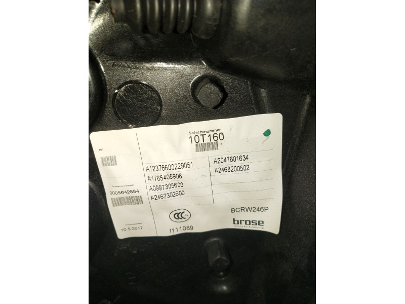 Recambio de elevalunas trasero derecho para mercedes-benz clase b sports tourer (w246, w242) b 180 cdi / d (246.212) referencia 