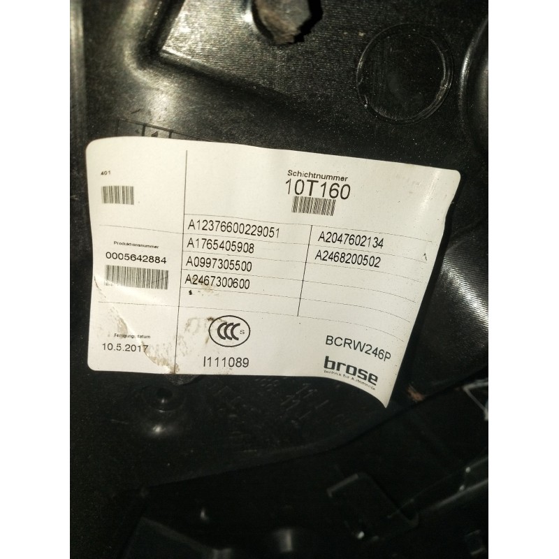 Recambio de elevalunas trasero izquierdo para mercedes-benz clase b sports tourer (w246, w242) b 180 cdi / d (246.212) referenci