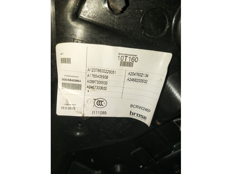 Recambio de elevalunas trasero izquierdo para mercedes-benz clase b sports tourer (w246, w242) b 180 cdi / d (246.212) referenci