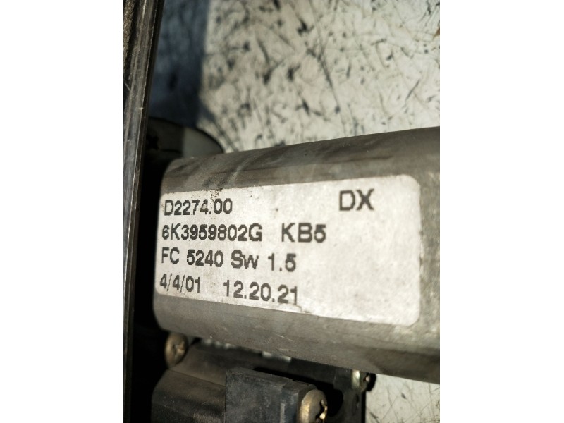 Recambio de elevalunas delantero derecho para seat cordoba (6k1, 6k2) 1.9 tdi referencia OEM IAM 6K3959802G 3P 