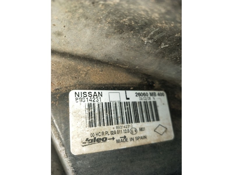 Recambio de faro izquierdo para nissan cabstar 09.06 3.0 diesel referencia OEM IAM 80314231 26060MB400 