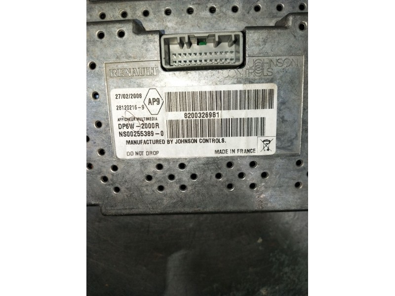 Recambio de pantalla multifuncion para renault vel satis (bj0_) 3.5 v6 (bj0r, bj0v, bj0u) referencia OEM IAM 8200326981 28122021