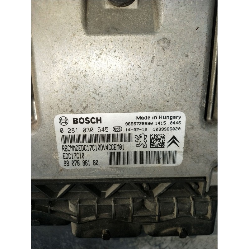 Recambio de centralita motor uce para peugeot 208 i (ca_, cc_) 1.4 hdi referencia OEM IAM 0281030545 9807886180 1039S66020