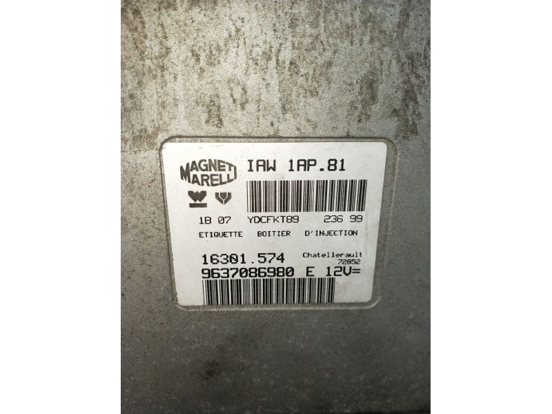 Recambio de centralita motor uce para peugeot 206 hatchback (2a/c) 1.4 i referencia OEM IAM 9637086980 16301574 