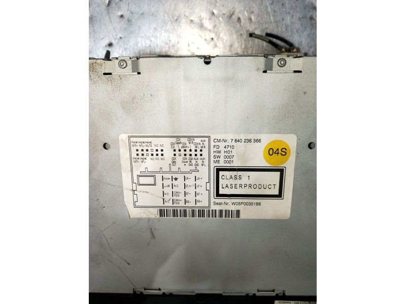 Recambio de sistema audio / radio cd para seat leon (1p1) 1.6 tdi referencia OEM IAM 5P0035186 W05P0035186 8157640236366 7640236