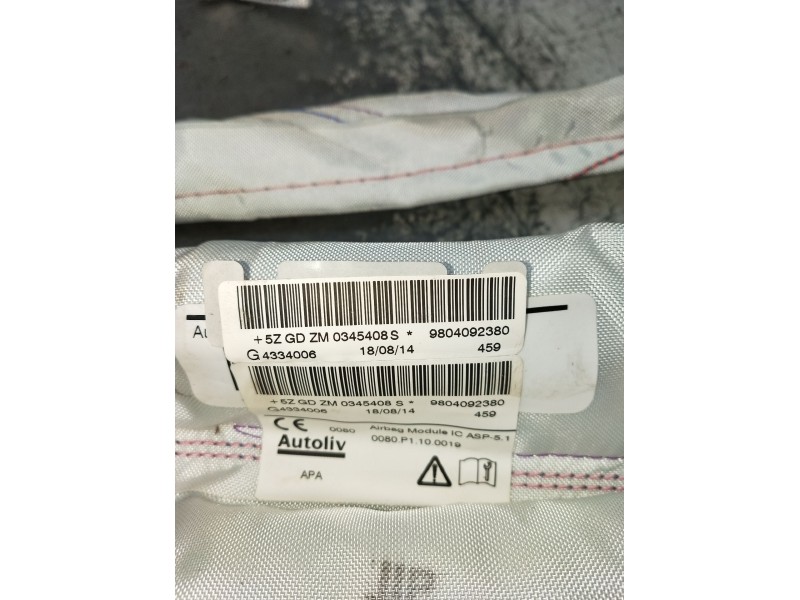 Recambio de airbag cortina delantero derecho para peugeot 208 i (ca_, cc_) 1.4 hdi referencia OEM IAM 9804092380  