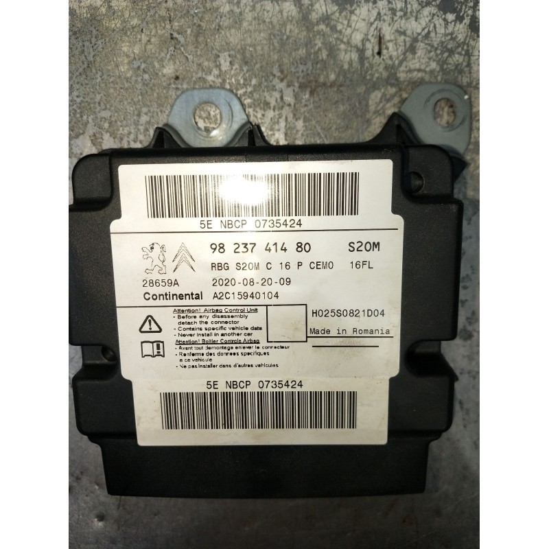 Recambio de centralita airbag para peugeot 3008 ii suv (mc_, mr_, mj_, m4_) 1.5 bluehdi 130 referencia OEM IAM 9823741480 A2C159