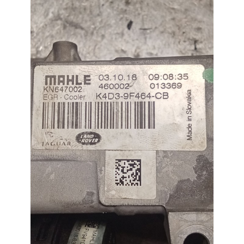 Recambio de enfriador egr para land rover discovery v (l462) 2.0 sd4 4x4 referencia OEM IAM K4D39F464CB KN647002 