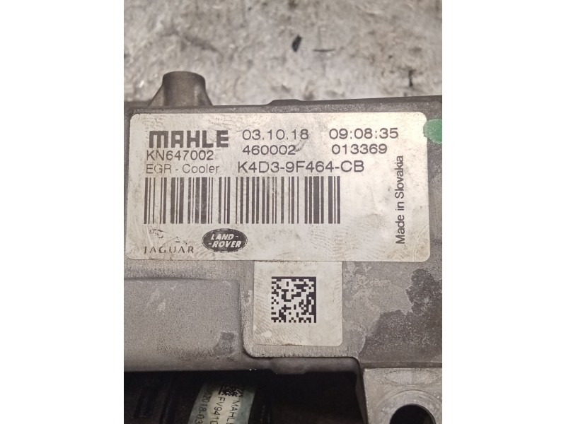 Recambio de enfriador egr para land rover discovery v (l462) 2.0 sd4 4x4 referencia OEM IAM K4D39F464CB KN647002 