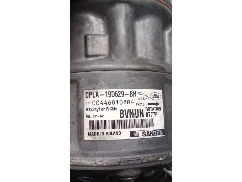 Recambio de compresor aire acondicionado para land rover discovery v (l462) 2.0 sd4 4x4 referencia OEM IAM CPLA19D629BH  