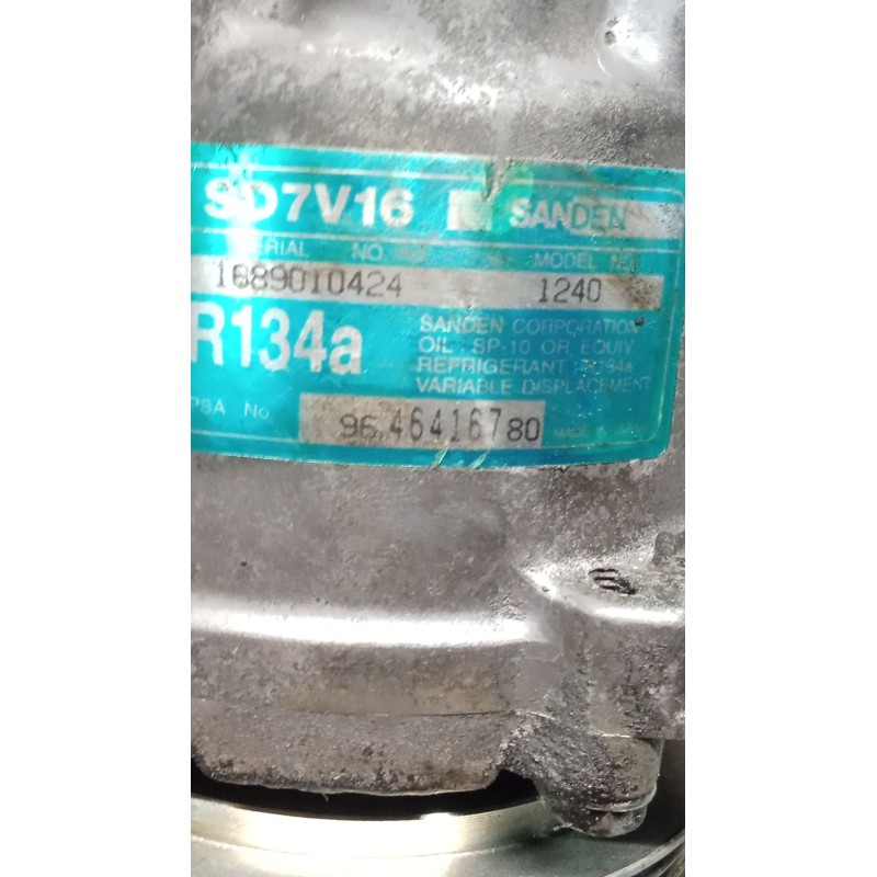 Recambio de compresor aire acondicionado para citroën xsara picasso 2.0 hdi referencia OEM IAM 9646416780  