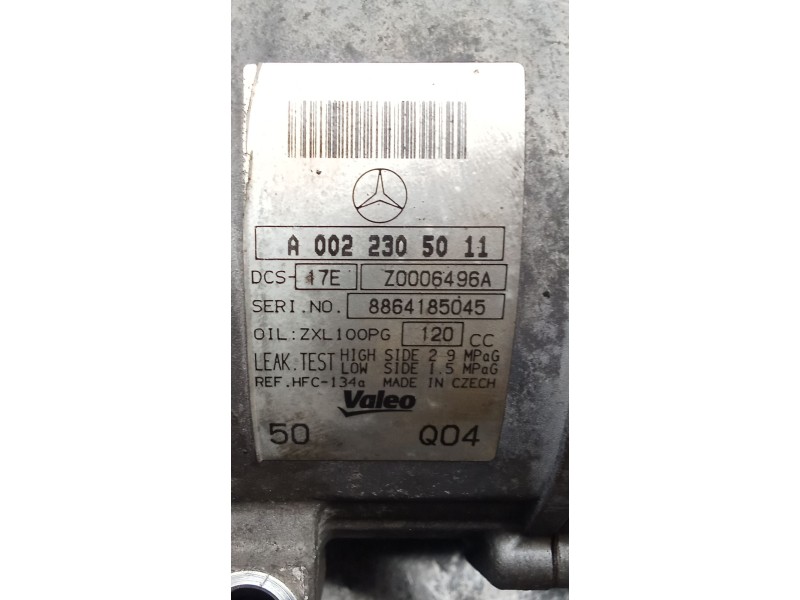 Recambio de compresor aire acondicionado para mercedes-benz clase c (w204) c 220 cdi (204.002) referencia OEM IAM A0022305011  