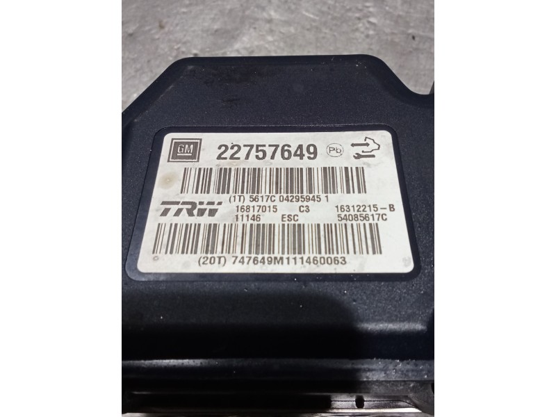 Recambio de abs para opel insignia berlina cosmo referencia OEM IAM 22757649 16312215B 