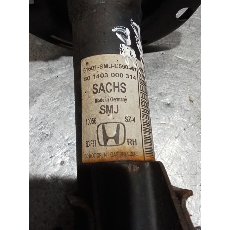 Recambio de amortiguador delantero derecho para honda civic berlina 5 (fk) 2.2 ctdi referencia OEM IAM 801403000314 51601SMJE590