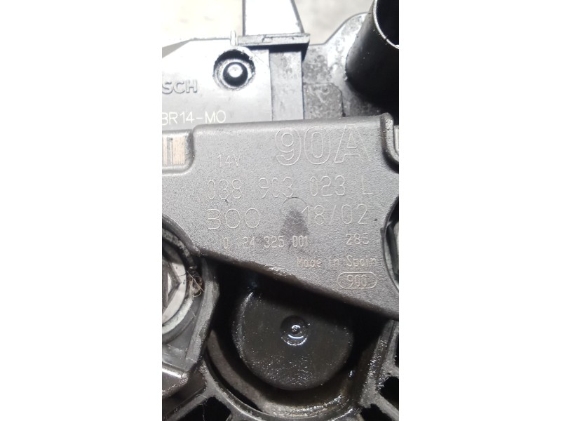 Recambio de alternador para audi a3 (8l1) 1.9 tdi referencia OEM IAM 038903023L 0124325001 90A