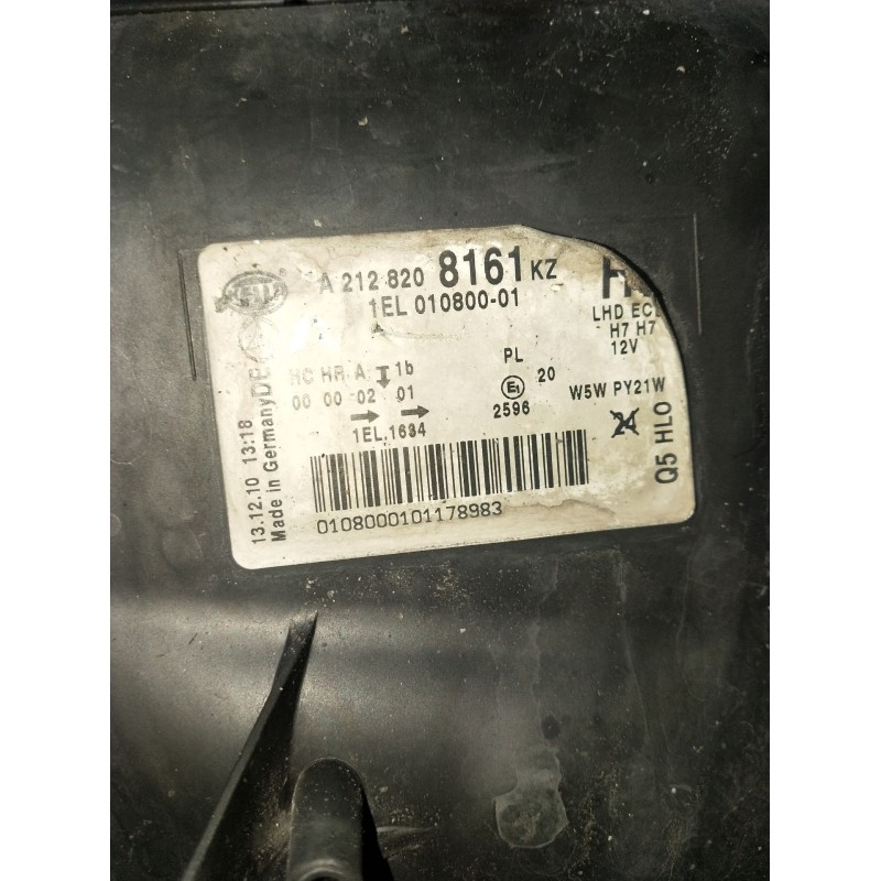 Recambio de faro izquierdo para mercedes-benz clase e (w212) e 300 cdi / bluetec (212.020, 212.021, 212.027) referencia OEM IAM 