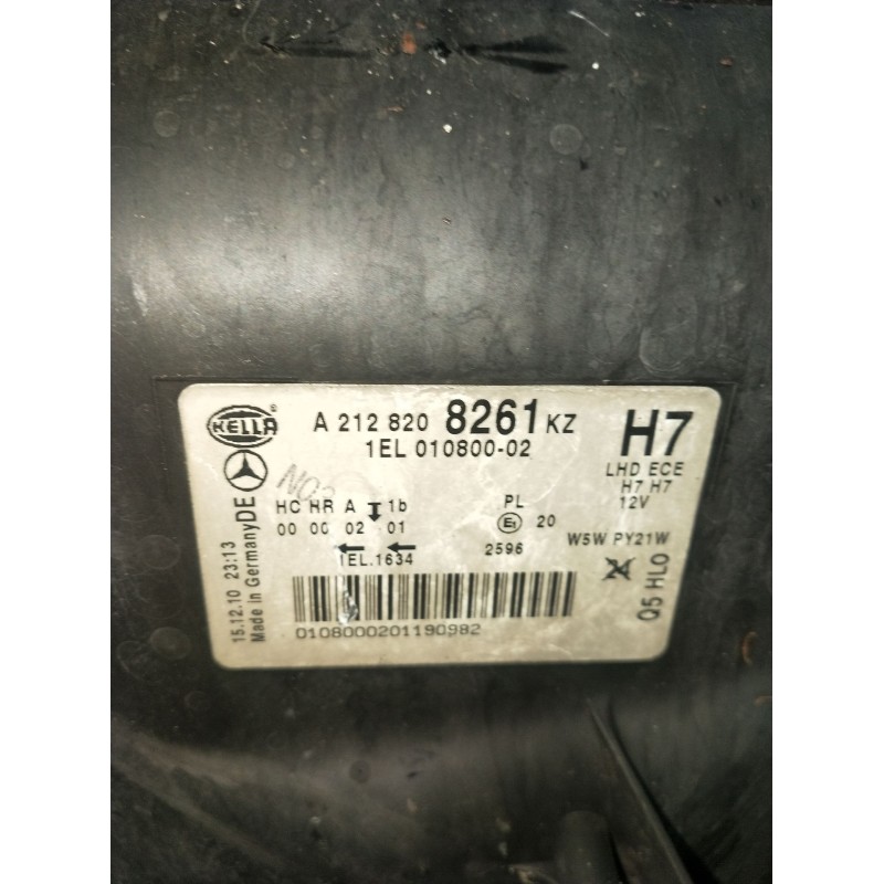 Recambio de faro derecho para mercedes-benz clase e (w212) e 300 cdi / bluetec (212.020, 212.021, 212.027) referencia OEM IAM A2