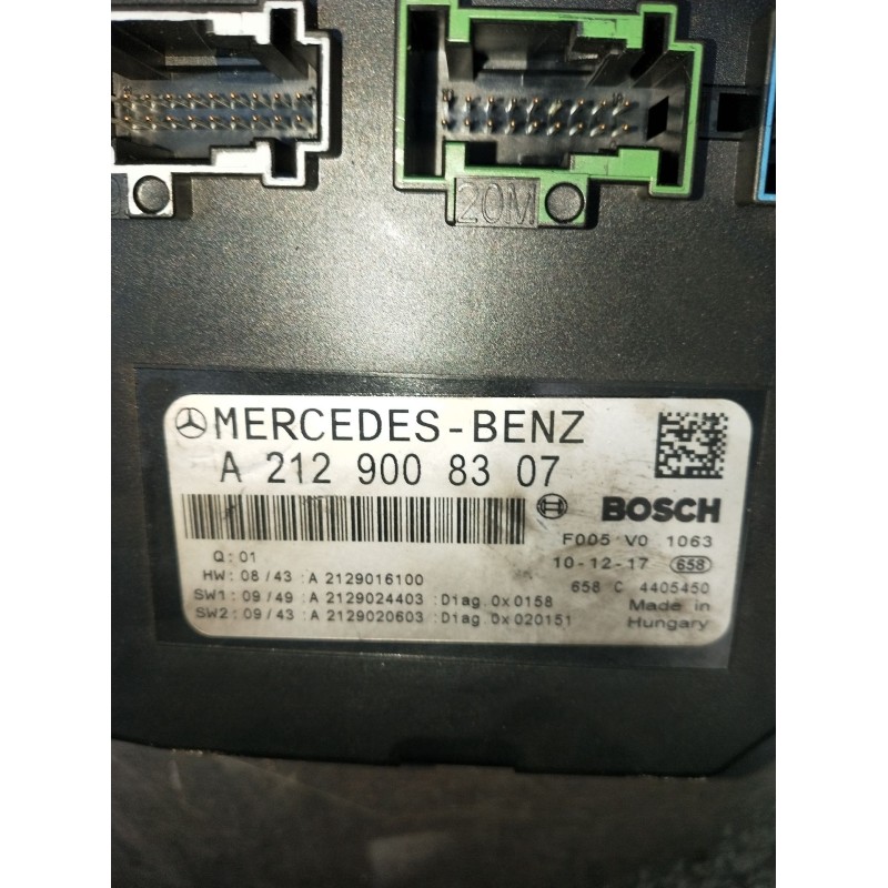 Recambio de caja reles / fusibles para mercedes-benz clase e (w212) e 300 cdi / bluetec (212.020, 212.021, 212.027) referencia O