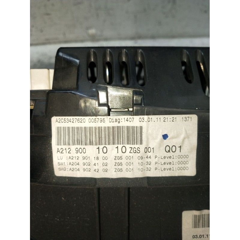 Recambio de cuadro instrumentos para mercedes-benz clase e (w212) e 300 cdi / bluetec (212.020, 212.021, 212.027) referencia OEM