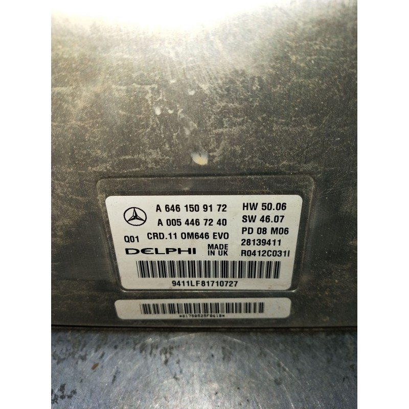 Recambio de centralita motor uce para mercedes-benz clase c (w204) c 220 cdi (204.002) referencia OEM IAM A6461509172 A005446724