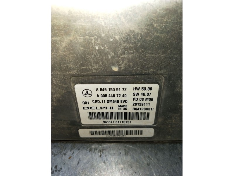 Recambio de centralita motor uce para mercedes-benz clase c (w204) c 220 cdi (204.002) referencia OEM IAM A6461509172 A005446724