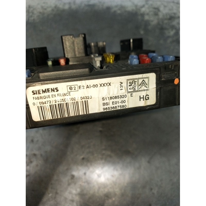 Recambio de caja reles / fusibles para citroën xsara picasso 2.0 hdi referencia OEM IAM 9653667580 BSIE0100 VER FOTOS