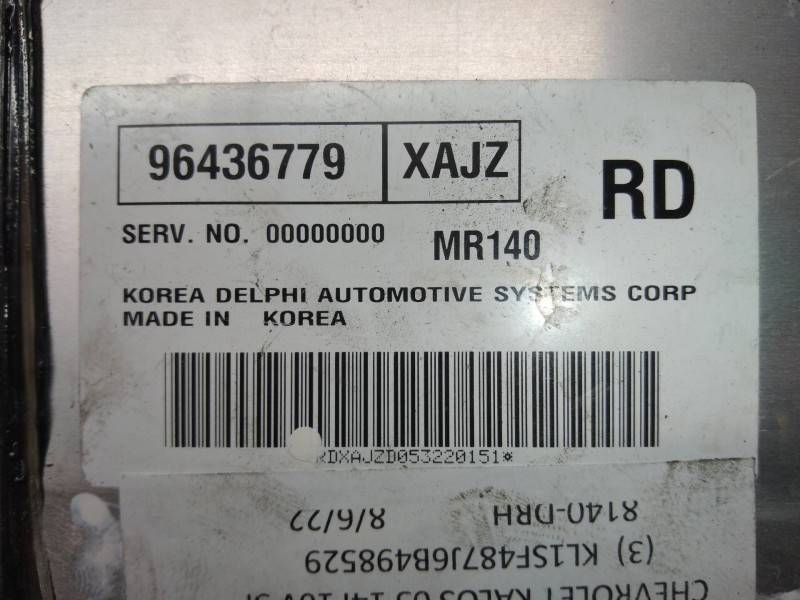 Recambio de centralita motor uce para chevrolet kalos 1.4 se referencia OEM IAM 96436779 XAJZ RD