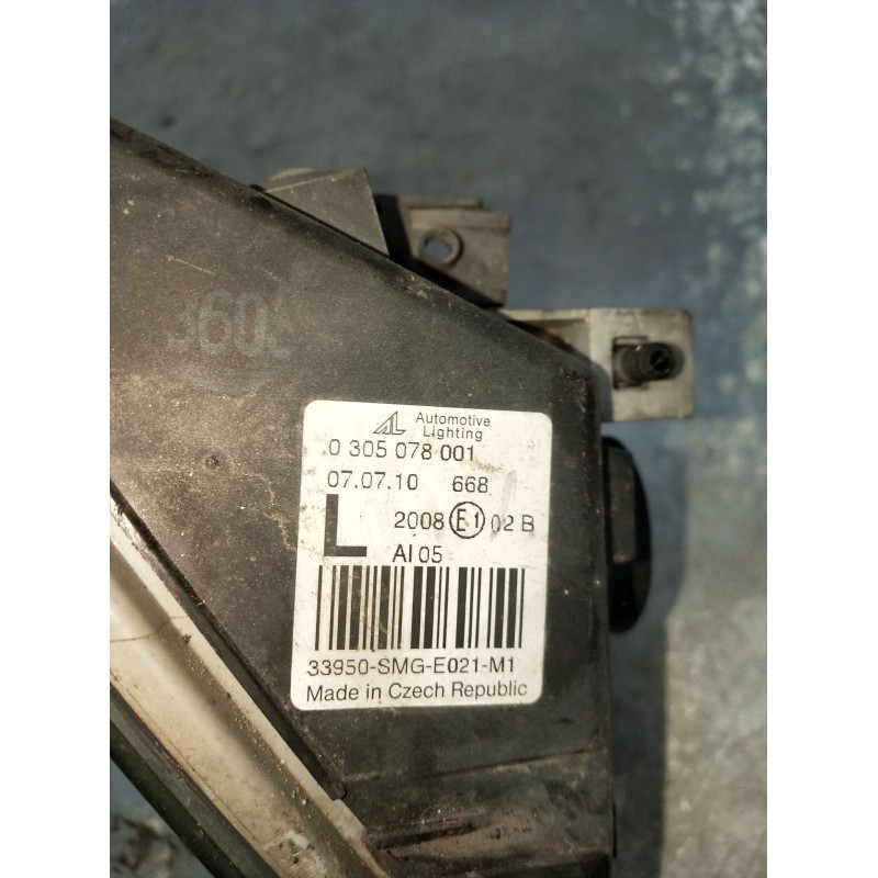 Recambio de faro antiniebla izquierdo para honda civic berlina 5 (fk) 2.2 ctdi referencia OEM IAM 035078001  