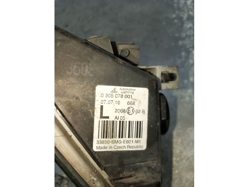 Recambio de faro antiniebla izquierdo para honda civic berlina 5 (fk) 2.2 ctdi referencia OEM IAM 035078001  
