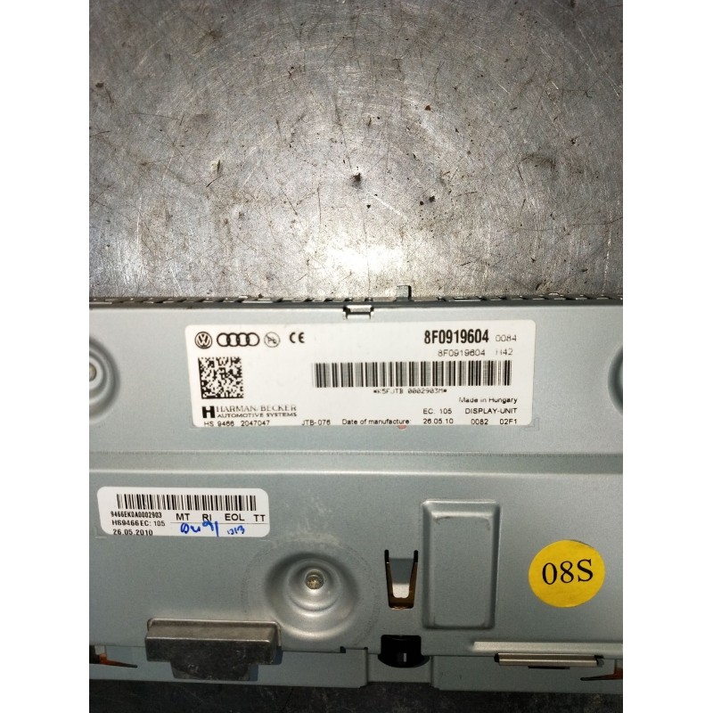 Recambio de pantalla multifuncion para audi q5 (8rb) 3.0 tdi quattro referencia OEM IAM 8F0919604 HS94662047047 