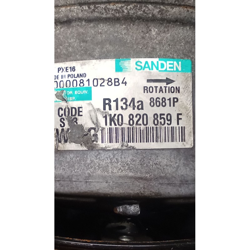 Recambio de compresor aire acondicionado para skoda octavia ii (1z3) 1.9 tdi referencia OEM IAM 1K0820859F  