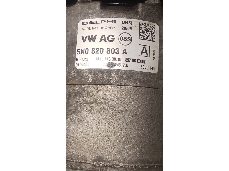 Recambio de compresor aire acondicionado para seat leon (1p1) 1.9 tdi referencia OEM IAM 5N0820803A  