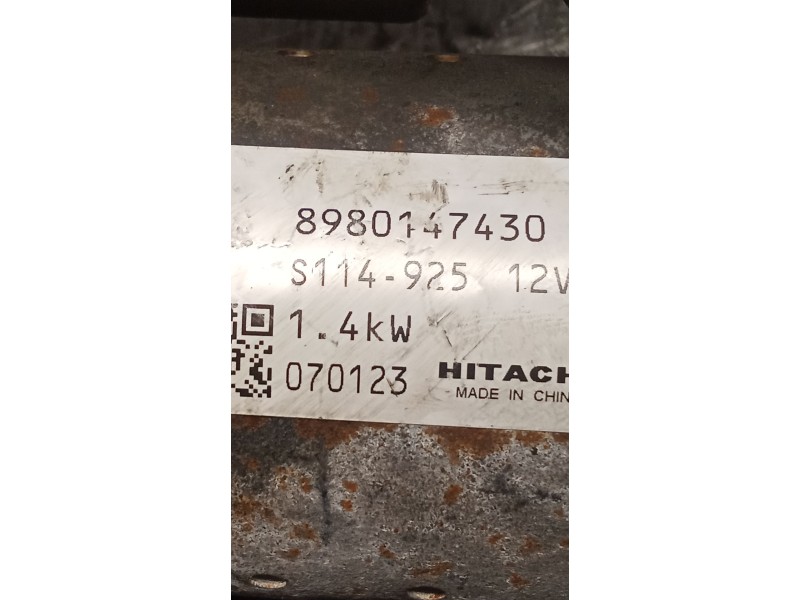Recambio de motor arranque para opel combo furgoneta/monovolumen 1.7 dti 16v referencia OEM IAM 8980147430  