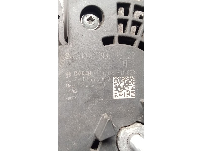 Recambio de alternador para mercedes-benz cla shooting brake (x117) cla 200 cdi / d (117.908) referencia OEM IAM A00090633 01257