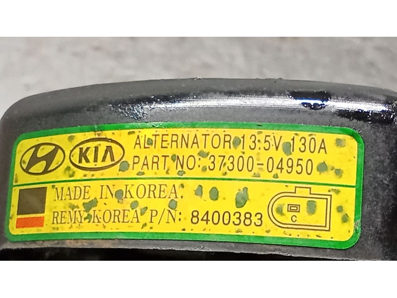 Recambio de alternador para kia stonic (yb) 1.0 t-gdi referencia OEM IAM 3730004950 8400383 130A
