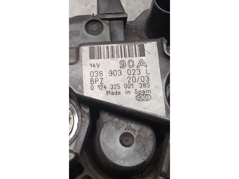 Recambio de alternador para seat ibiza iii (6l1) 1.9 tdi referencia OEM IAM 038903023L 0124325001 90A