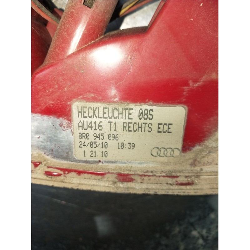 Recambio de piloto trasero derecho paragolpes para audi q5 (8rb) 3.0 tdi quattro referencia OEM IAM 8R0945096  