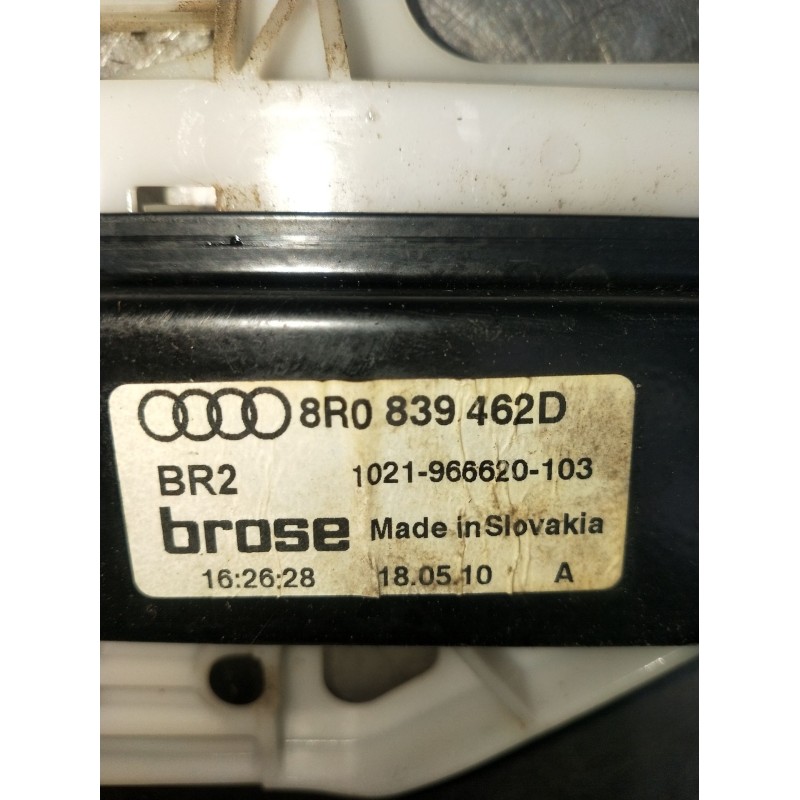 Recambio de elevalunas trasero derecho para audi q5 (8rb) 3.0 tdi quattro referencia OEM IAM 8R0839462D 5P 