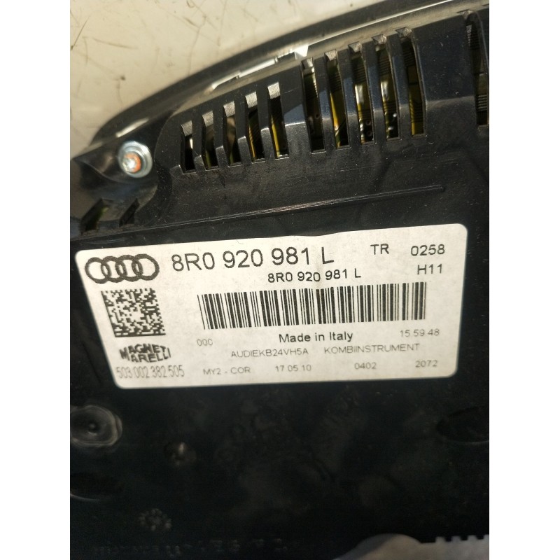 Recambio de cuadro instrumentos para audi q5 (8rb) 3.0 tdi quattro referencia OEM IAM 8R0920981L MARCA EN MILLAS 