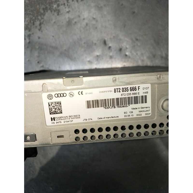 Recambio de sistema audio / radio cd para audi q5 (8rb) 3.0 tdi quattro referencia OEM IAM 8T2035666F 8T2035666E 