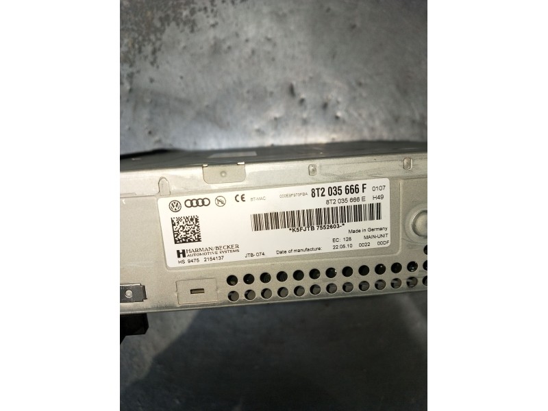 Recambio de sistema audio / radio cd para audi q5 (8rb) 3.0 tdi quattro referencia OEM IAM 8T2035666F 8T2035666E 