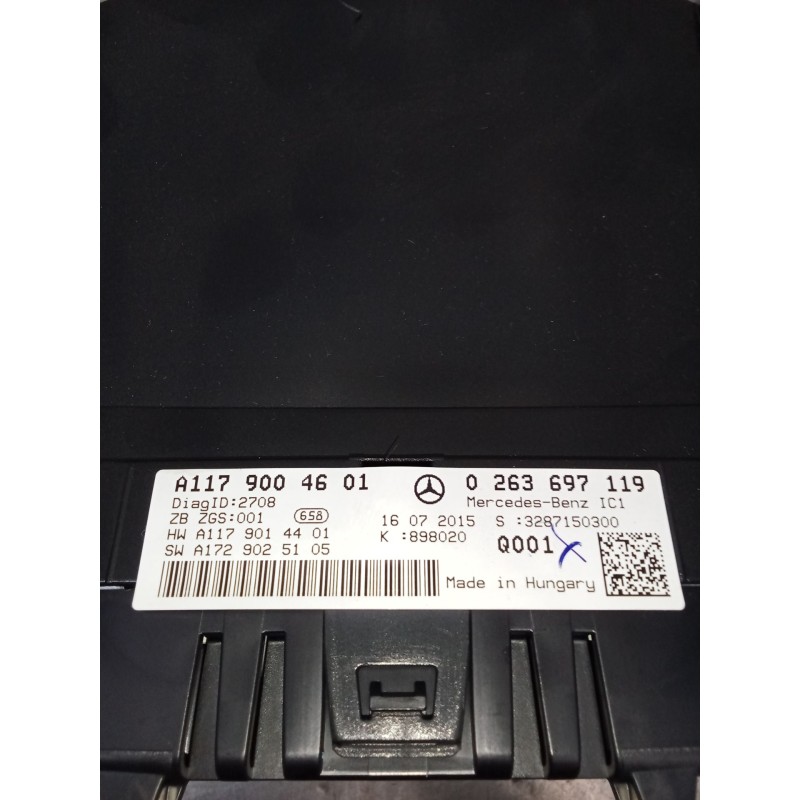 Recambio de cuadro instrumentos para mercedes-benz cla shooting brake (x117) cla 200 cdi / d (117.908) referencia OEM IAM A11790