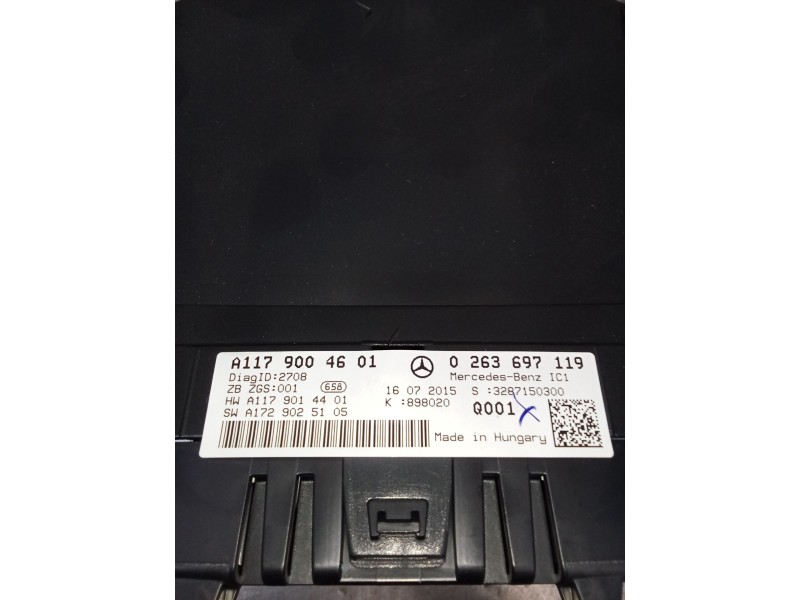 Recambio de cuadro instrumentos para mercedes-benz cla shooting brake (x117) cla 200 cdi / d (117.908) referencia OEM IAM A11790