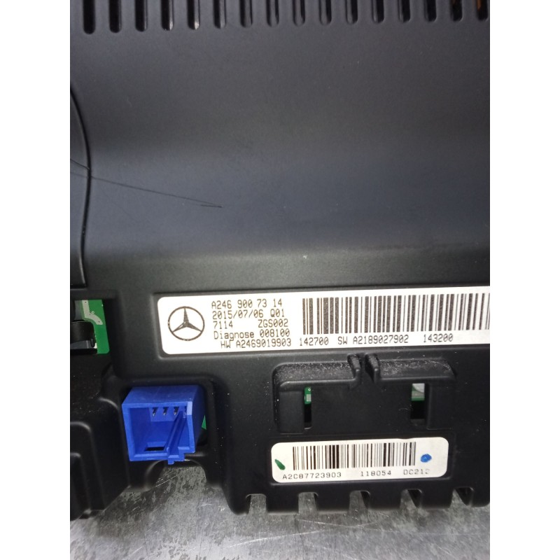 Recambio de pantalla multifuncion para mercedes-benz cla shooting brake (x117) cla 200 cdi / d (117.908) referencia OEM IAM A246