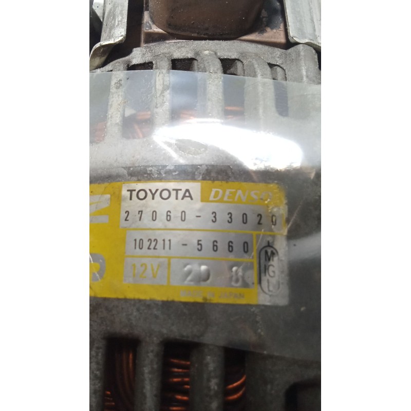 Recambio de alternador para toyota yaris (ncp1/nlp1/scp1) 1.4 d-4d linea luna referencia OEM IAM 2706033020  