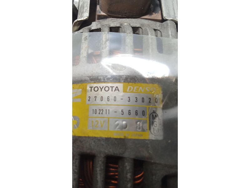 Recambio de alternador para toyota yaris (ncp1/nlp1/scp1) 1.4 d-4d linea luna referencia OEM IAM 2706033020  